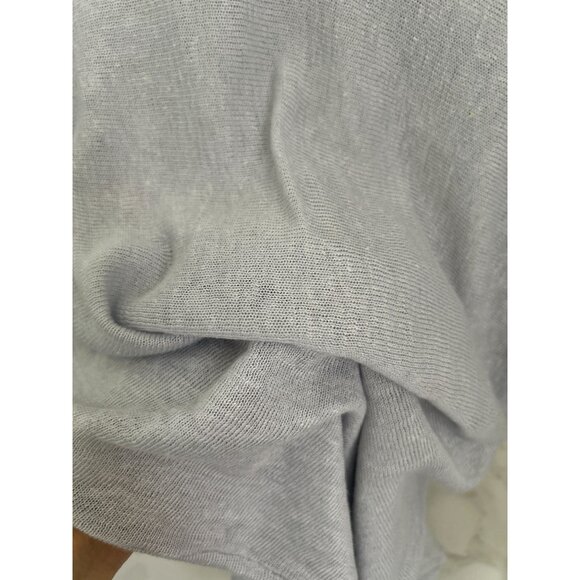 T. Babaton 100% Linen Sheer Lightweight Knit V-Neck Long Sleeve Oversized Tunic - Picture 6 of 6